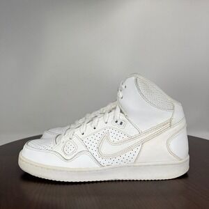 Nike Son of Force Mid Shoes Women's 9 Triple White Athletic‎ Sneakers 616303-115